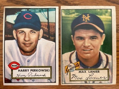 1952 Topps Baseball 2 Card Lot, Harry Perkowski #142, Max Lanier #101, G-Vg - Image 1 of 2