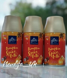 3 X Glade Automatic Spray Refill Air Freshener Limited Pumpkin Spice Latte New - Picture 1 of 1