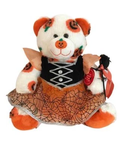 Build A Bear Halloween Pawsome Pumpkin Bear 2006 White Orange Jack O Lantern - Picture 1 of 7
