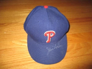 New Era JIM LONBORG signed PHILADELPHIA PHILLIES (Size 7 1/8) Baseball Cap - Picture 1 of 5