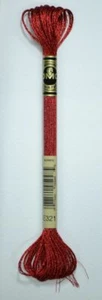 DMC Light Effects Thread E321 RED RUBY Embroidery Floss, 8m Skein - Imagen 1 de 2