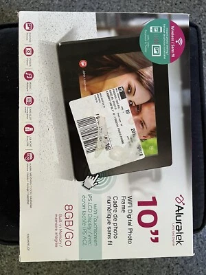 Aluratek 10-Inch Digital Photo Frame Wi-Fi Touch Screen 8GB (AWDMPF110F) - NEW™ - Image 1 of 2