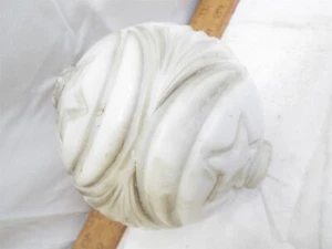 Frühe weiße Mond Sterne gesteppt Glas Blitzableiter Kugel Kugel Kugelkugel Milch B - Bild 1 von 5