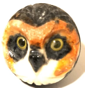 Naturstein Tierfigur Eule! Selten!Handgefertigte Skulptur! 8 cm Groß - Bild 1 von 7