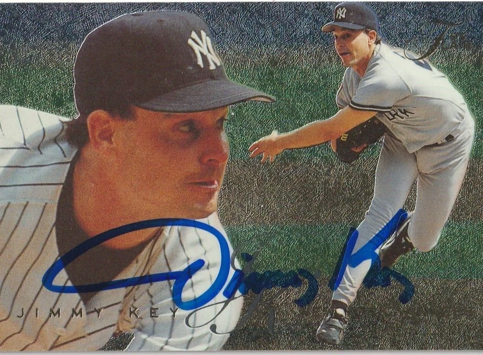 JIMMY KEY  NEW YORK YANKEES  SIGNED 1995 FLAIR CARD #64 - Image 1 of 1