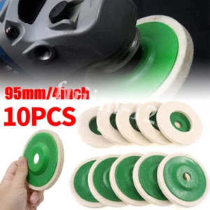 10X 4 Zoll 100mm Wolle Polieren Winkelschleifer Rad Filz Polierscheibe Polierpad - Bild 1 von 11