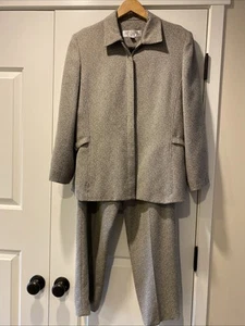 Women's Black/White LARRY LEVINE SUIT SKIRT & JACKET Size 14 Fully Lined NWTS - Picture 1 of 6