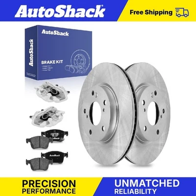 Front Brake Rotors Ceramic Pads Calipers for 2022-2024 Honda Civic 1.5L - Image 1 of 4