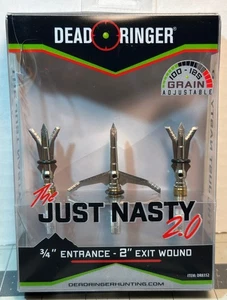 (3) Ballesta Dead Ringer DR8352 Just Nasty 2.0 cabezas anchas, ajuste de grano 100-125. - Imagen 1 de 17