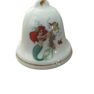 Grolier Disney The Little Mermaid Ariel Christmas Porcelain Bell Ornament 1993 - Picture 1 of 4