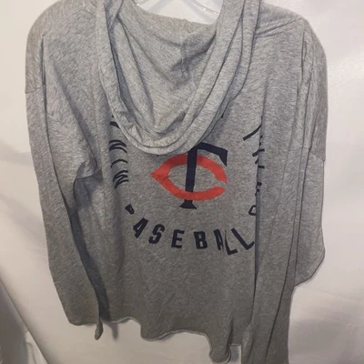 Minnesota Twins Men's MLB Long-Sleeve Hooded T-Shirt size Large **read - Image 1 of 4