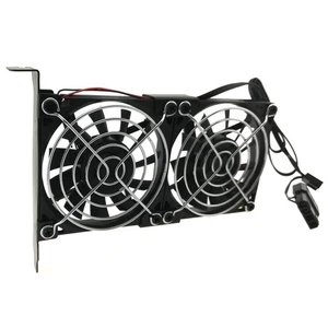 PCIe Cooler Dual 8cm Fan 3500rpm ATX Desktop PC Case GPU Card Cooling 12V Power - Picture 1 of 6