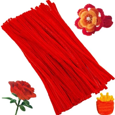 Pfeifenreiniger Bastelset Bunte 30cm 100 Stück Kreativ DIY Dekor Flexible Bie... - Bild 1 von 2