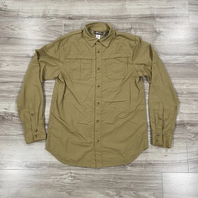 REI Co-Op Shirt Youth Boys XL 18 Tan Nylon Long Sleeve Button Up Vented Hiking - Image 1 of 4