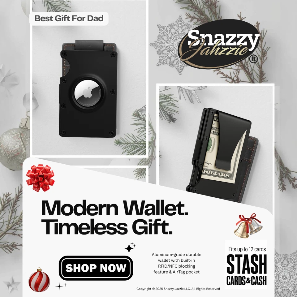 Cartera Ridge Slim Minimalista Bloqueo RFID Negra Foto 1 de 4