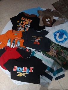 Lot Of Boys Size 5 And 6 Active Short Sleeve Shirts - Picture 1 of 5