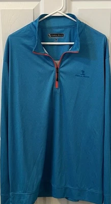 Pebble Beach Dry Luxe Performance 1/4 cremallera patrón azul XXL para hombre Foto 1 de 4