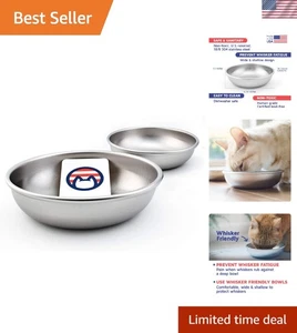 Americat Ciotole per Gatti in Acciaio Inox - Lavabili in Lavastoviglie - Foto 1 di 9