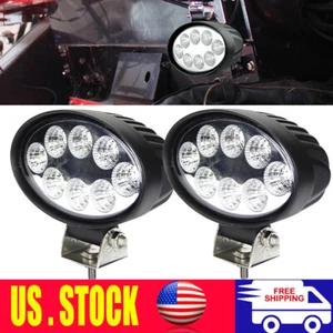 2PCS 24W LED Work Light Oval Cab Headights For John Deere Kubota Case Tractor - Picture 1 of 7