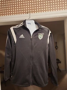 Adidas Dacula soccer club Track Jacket Sz Small Soccer Black White stripes - Picture 1 of 3