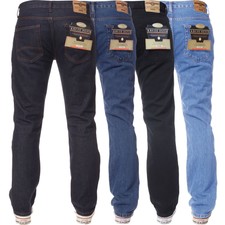 Kruze Denim Mens Work Jeans Basic Heavy duty Straight Leg Regular Fit Pants