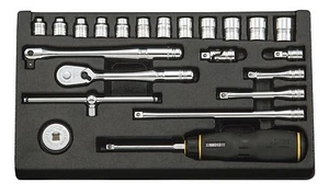 NEPROS 1/4" SOCKET WRENCH SET (22pcs) NTB222XA - Picture 1 of 6