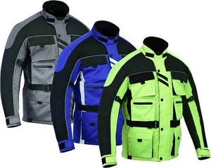 Warrior Motorcycle Cordura Textile Breathable Waterproof CE Armour Bikers Jacket - Picture 1 of 17
