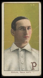 1909 T206 Mickey Doolan (Doolin) Portrait Authentic & Original Poor Piedmont