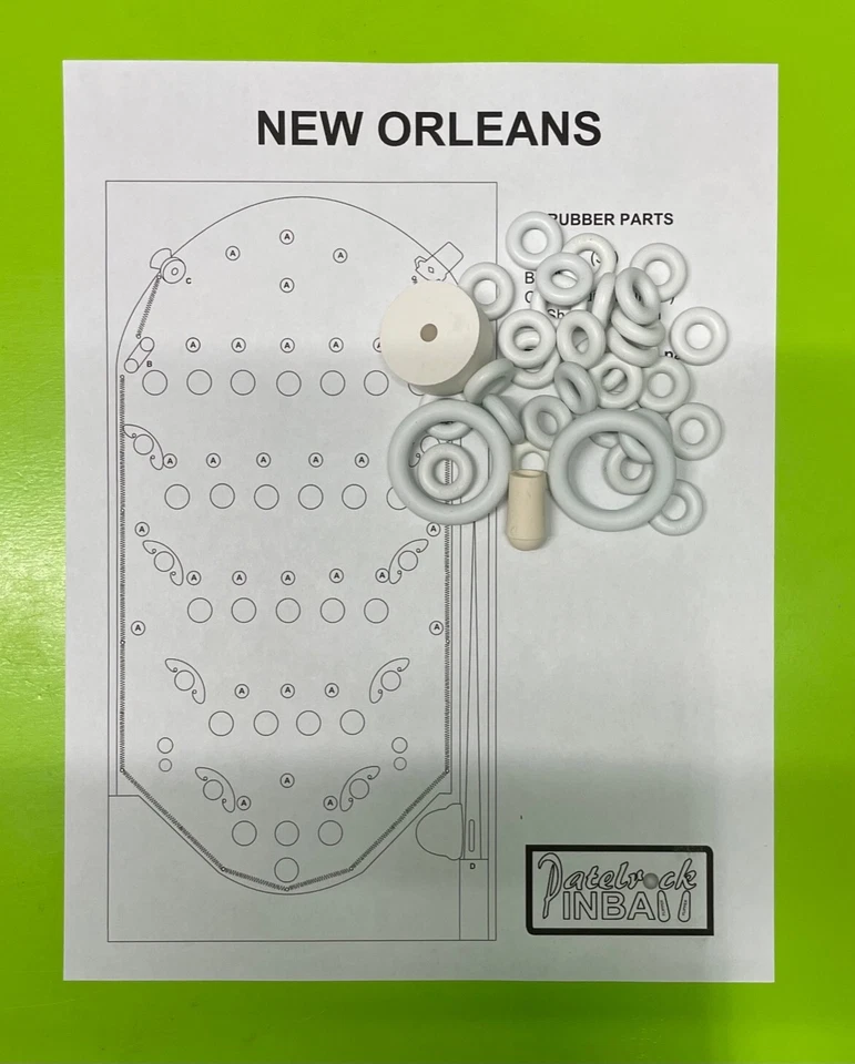 Sirmo New Orleans pinball / bingo rubber ring kit - Image 1 of 1