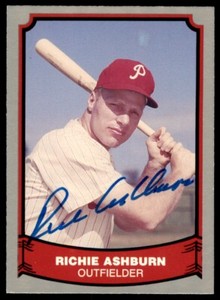1988 Pacific Legends I OnCard IP Autograph Richie Ashburn Auto Phillies #8