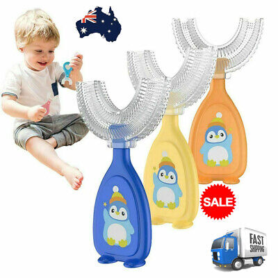 Baby Toothbrush U-shaped Silicone Brush Head Cleaning Teeth For Kids 2-12 Years • 9.35$