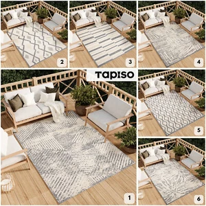 Alfombra Interior Exterior Balcón Salón Gris Crema Moderna Efecto 3D ÖKOTEX - Imagen 1 de 61