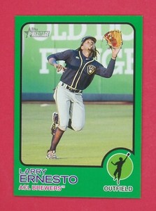  2022 Topps Heritage Minors Larry Ernesto 01/75 Green #60 ACL Brewers