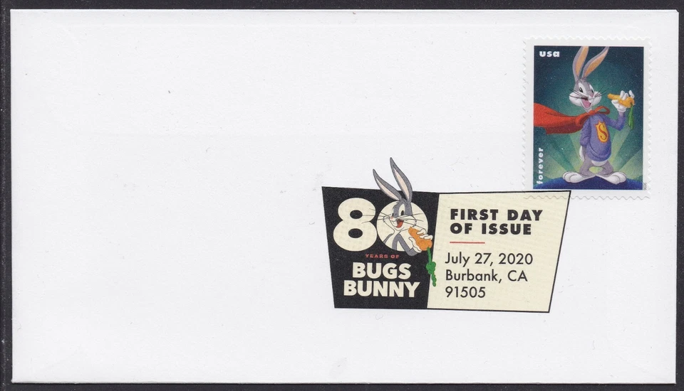 US 5501 Bugs Bunny Super Rabbit DCP FDC 2020 - Image 1 of 1