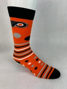 Philadelphia Flyers Dots Crew Socks Medium Orange - Picture 1 of 1
