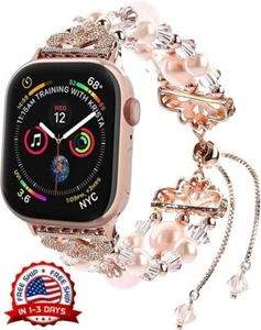 Banda De Pulsera Compatible Con Apple Watch 40 Mm 38 Mm Serie Se/8/7/6/5/4/3/2/1 - Picture 1 of 8