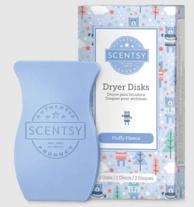 Scentsy Dryer Disks Fluffy Fleece Scent (1 Pack of 2) Laundry Fragrance NEW - Picture 1 of 1