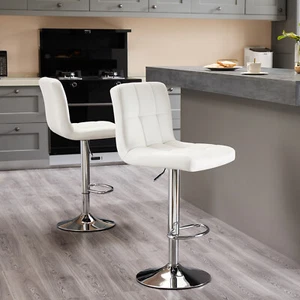 Set of two Bar Chairs with Backrest, Armless Bar Chairs, Adjustable Height - Picture 1 of 12