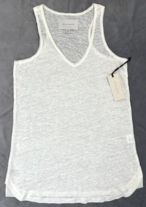 Brochu Walker Women's Size XS Brotrina Trina Cream 100% Linen Sheer Tank Top NWT - Picture 1 of 20