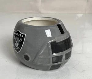 Las Vegas Raiders MIni Ceramic Helmet Pot for Plants or Desk Top Items - Picture 1 of 8