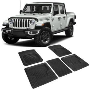 5pcs/Set Floor Mats Carpet Liner Trimmable Rubber Protector For Jeep Gladiator - Picture 1 of 16
