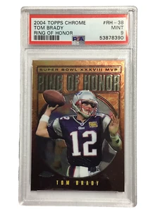2004 Topps Chrome Football Ring of Honor #RH-38 Tom Brady PSA 9 MINT - Picture 1 of 2