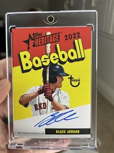 2022 Topps Heritage Minor League Auto /50 Blaze Jordan 1973 Pack Cover 73PC-BJ