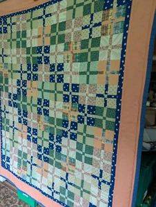 Steppdecke Vintage Handarbeit 37" x 44" Nachlassverkauf - Bild 1 von 5