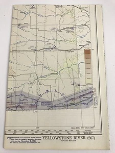 Vtg 1955 Yellowstone River 267 Aeronautical Aviation Chart, 20th Ed - Picture 1 of 3