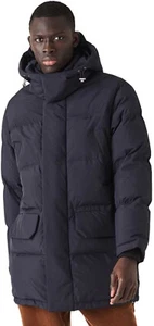Lacoste Men's, Detachable Hood Long Puffer Coat Water Repellent, Blue, 54/L] - Picture 1 of 8