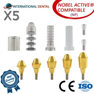 5 Straight Multi Unit 1.6 Adapter Head Kit For N0bel Bi0care Active (NP) Dental - Picture 1 of 3