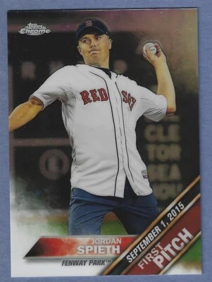 2016 Topps Chrome First Pitch #FPC-5 Jordan Spieth Rookie Card Red Sox - Image 1 of 2
