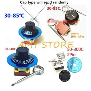 1Pc 2Pin 3Pin Adjust Knob TemperatureController Capillary Thermostat Switch Oven - Picture 1 of 6