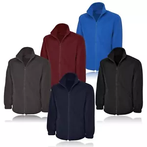Chaqueta de lana para hombre con cremallera completa polar trabajo al aire libre cálido abrigo antipíldoras bolsillo superior - Imagen 1 de 15